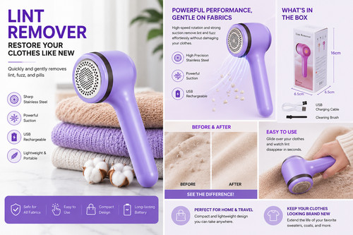Rechargeable lint remover - rechargeable,