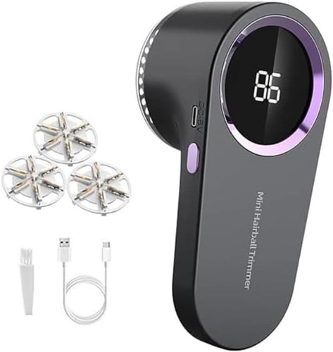 Portable electric lint - portable, remover